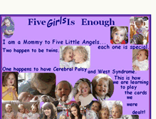 Tablet Screenshot of fivegirlsisenough.blogspot.com