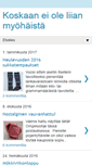 Mobile Screenshot of koskaaneioleliianmyohaista.blogspot.com