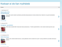 Tablet Screenshot of koskaaneioleliianmyohaista.blogspot.com