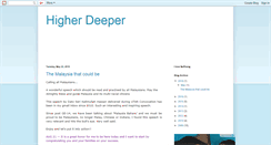 Desktop Screenshot of higherdeeper.blogspot.com