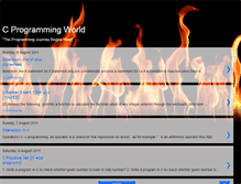 Tablet Screenshot of cprogrammingworld-akv.blogspot.com