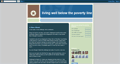 Desktop Screenshot of livingwellbelowthepovertyline.blogspot.com