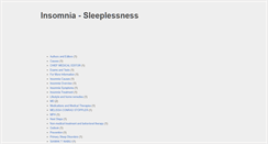 Desktop Screenshot of insomnia-sleeplessness.blogspot.com