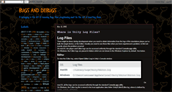 Desktop Screenshot of bugsanddebugs.blogspot.com