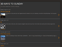 Tablet Screenshot of 30waystosunday.blogspot.com