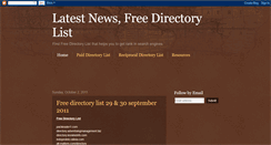 Desktop Screenshot of latestwebdirectoryandnews.blogspot.com