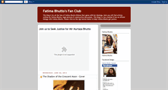 Desktop Screenshot of fatimabhuttofanclub.blogspot.com