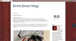 Desktop Screenshot of kristijoeste.blogspot.com