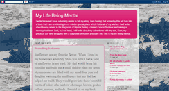 Desktop Screenshot of mylifebeingmental.blogspot.com