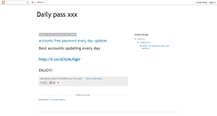 Desktop Screenshot of daily-pass-xxx.blogspot.com