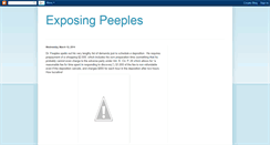 Desktop Screenshot of exposingpeeples.blogspot.com