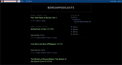 Desktop Screenshot of bereanpodcasts.blogspot.com