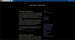 Desktop Screenshot of mutantpanties.blogspot.com