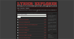 Desktop Screenshot of lyricsexplorer.blogspot.com