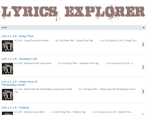 Tablet Screenshot of lyricsexplorer.blogspot.com