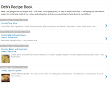 Tablet Screenshot of debsrecipebook.blogspot.com