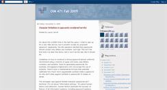 Desktop Screenshot of oim471-fall2009.blogspot.com
