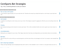 Tablet Screenshot of centsportsbetstrategies.blogspot.com