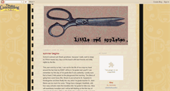 Desktop Screenshot of littleredappleton.blogspot.com