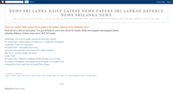 Desktop Screenshot of news-sri-lanka.blogspot.com