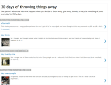 Tablet Screenshot of 30daythrowaway.blogspot.com