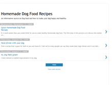 Tablet Screenshot of homemadedogfoodrecipes4u.blogspot.com