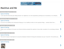 Tablet Screenshot of maximusandme.blogspot.com