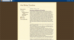 Desktop Screenshot of ourdivinevocation.blogspot.com