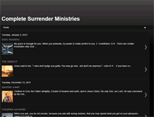 Tablet Screenshot of completesurrenderministries.blogspot.com