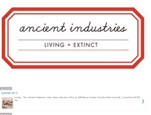 Tablet Screenshot of ancientindustries.blogspot.com