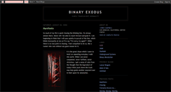 Desktop Screenshot of binaryexodus.blogspot.com