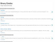 Tablet Screenshot of binaryexodus.blogspot.com