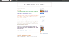 Desktop Screenshot of cambridgedogpark.blogspot.com