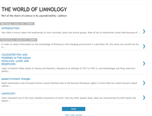 Tablet Screenshot of limnologyworld.blogspot.com