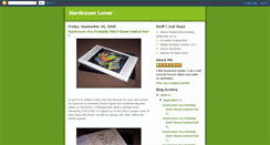 Desktop Screenshot of hardcoverlover.blogspot.com