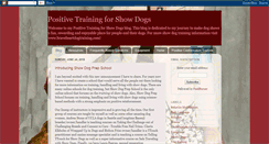 Desktop Screenshot of positivetrainingforshowdogs.blogspot.com