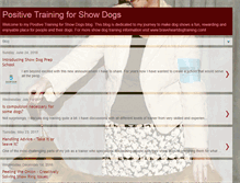 Tablet Screenshot of positivetrainingforshowdogs.blogspot.com