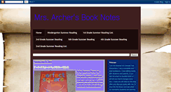 Desktop Screenshot of mrsarchesrbooknotes.blogspot.com