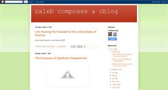 Desktop Screenshot of calebscblog.blogspot.com