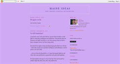 Desktop Screenshot of maine-ideas.blogspot.com