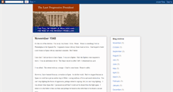 Desktop Screenshot of lastprogressivepresident.blogspot.com