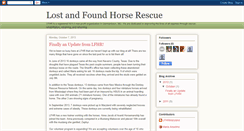 Desktop Screenshot of lostandfoundhorserescue.blogspot.com