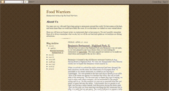 Desktop Screenshot of foodwarriors.blogspot.com