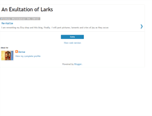 Tablet Screenshot of anexultationoflarks.blogspot.com