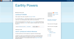 Desktop Screenshot of earthly-powers.blogspot.com