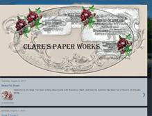 Tablet Screenshot of clarespaperworks.blogspot.com