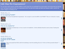 Tablet Screenshot of lifehasnoguarantees.blogspot.com