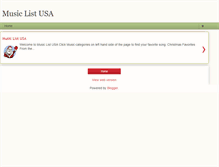 Tablet Screenshot of musiclistusa.blogspot.com