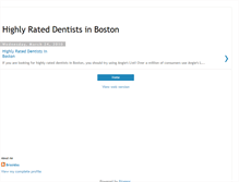 Tablet Screenshot of highlyrated-dentists-boston.blogspot.com