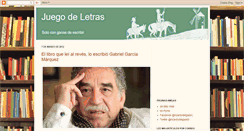 Desktop Screenshot of juegodeletras0.blogspot.com